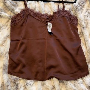 Maroon/Dark red silk top